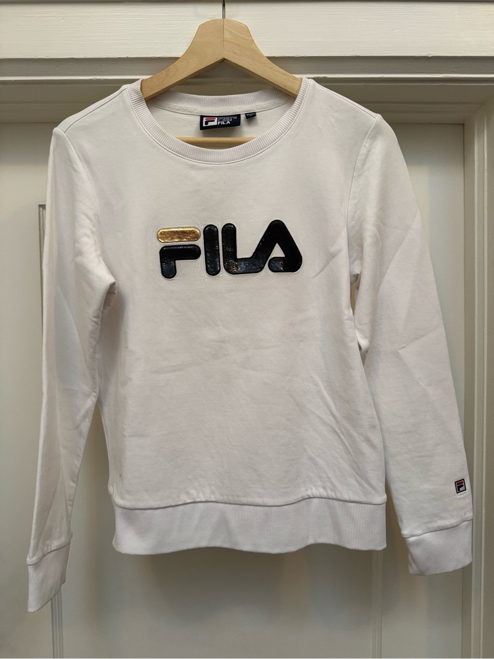 Fila | Women's White Crewneck Logo Sweater